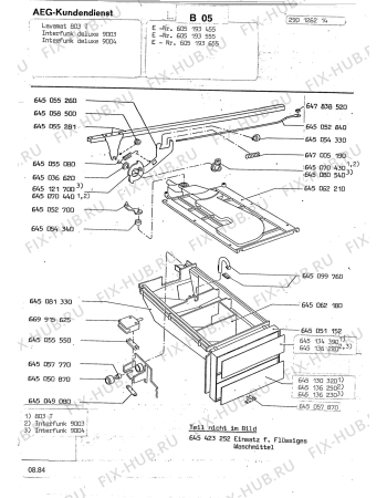 Взрыв-схема посудомоечной машины Aeg LAV803 T - Схема узла Section9